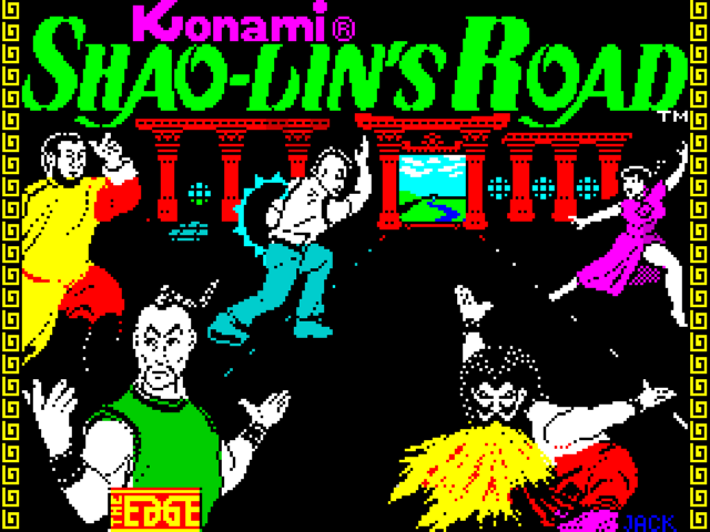 Shao-Lin's Road title screen for ZX Spectrum